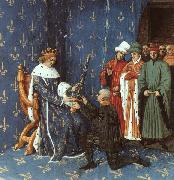 Jean Fouquet Bertrand with the Sword of the Constable of France oil on canvas